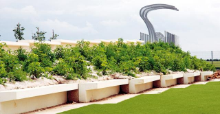Mur végétal inox Jardin d'Aubigny