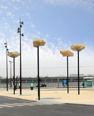 Didier Marcel, LES ROCHERS DANS LE CIEL, Oeuvres du Tramway T3, Paris
